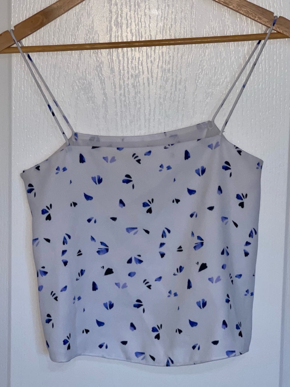 Club Monaco Elyne Camisole Bandeau Neckline White Floral Spaghetti Strap Cami XS - Picture 5 of 7